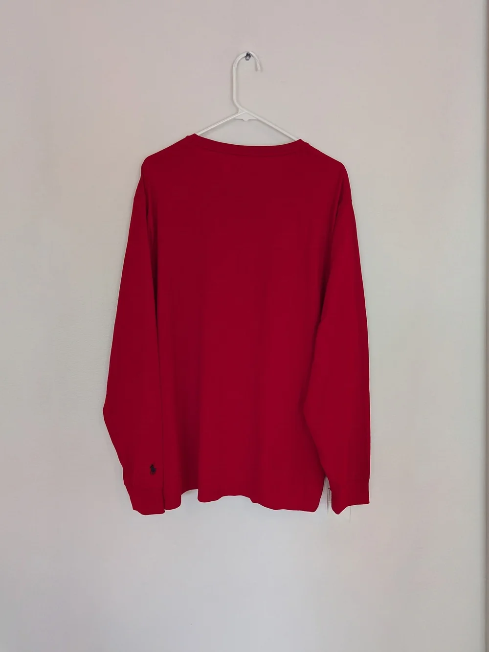 Polo Ralph Lauren Men Red Black Logo Long Sleeve Graphic Tee Shirt XL NWOT